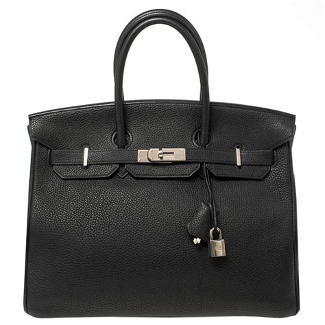 hermes kelly 35 bag black togo retourne palladium hw|HERMES black leather KELLY 35 RETOURNE Bag w Palladium.